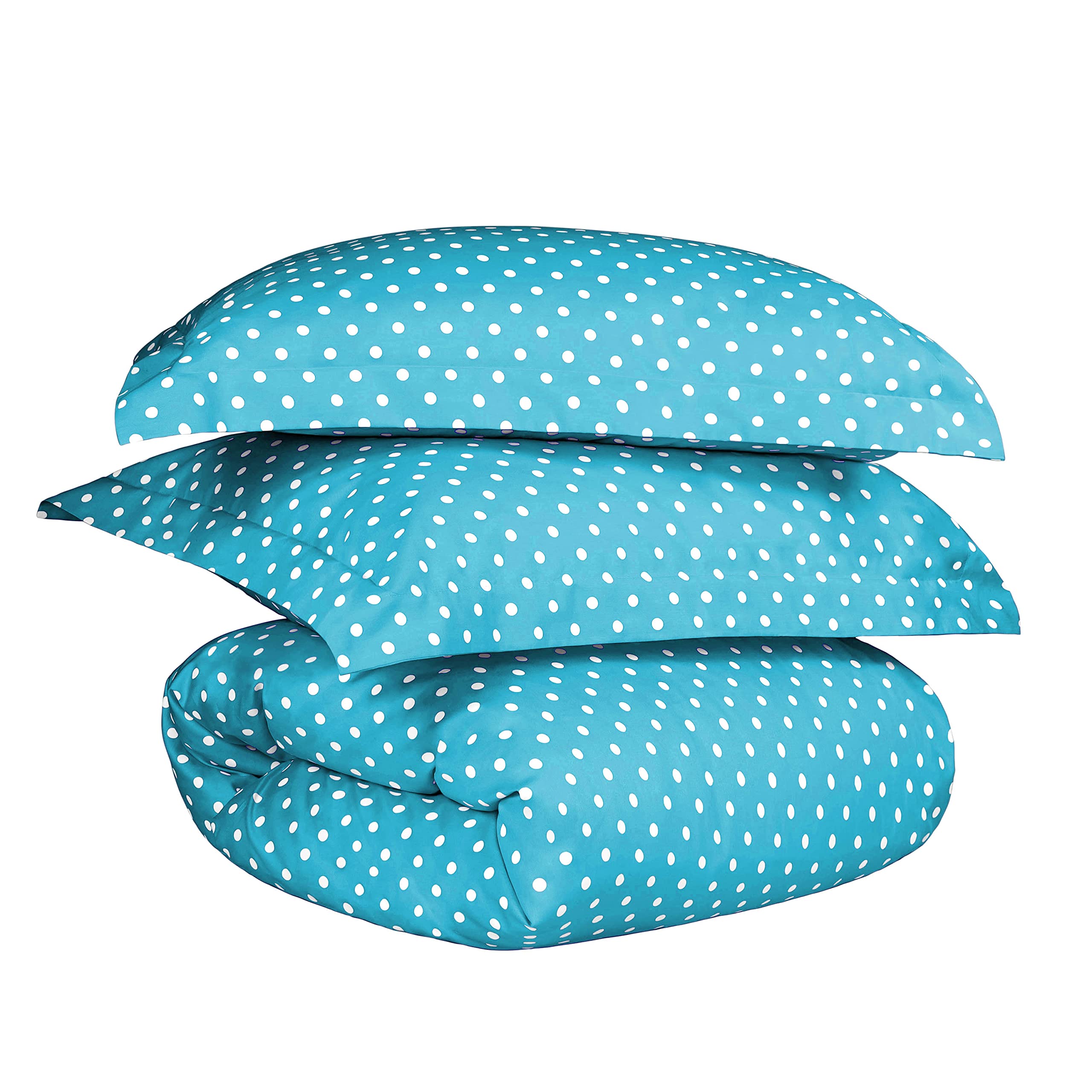 Édredon doux résistant aux froissements 500 fils coton mélangé bleu aqua