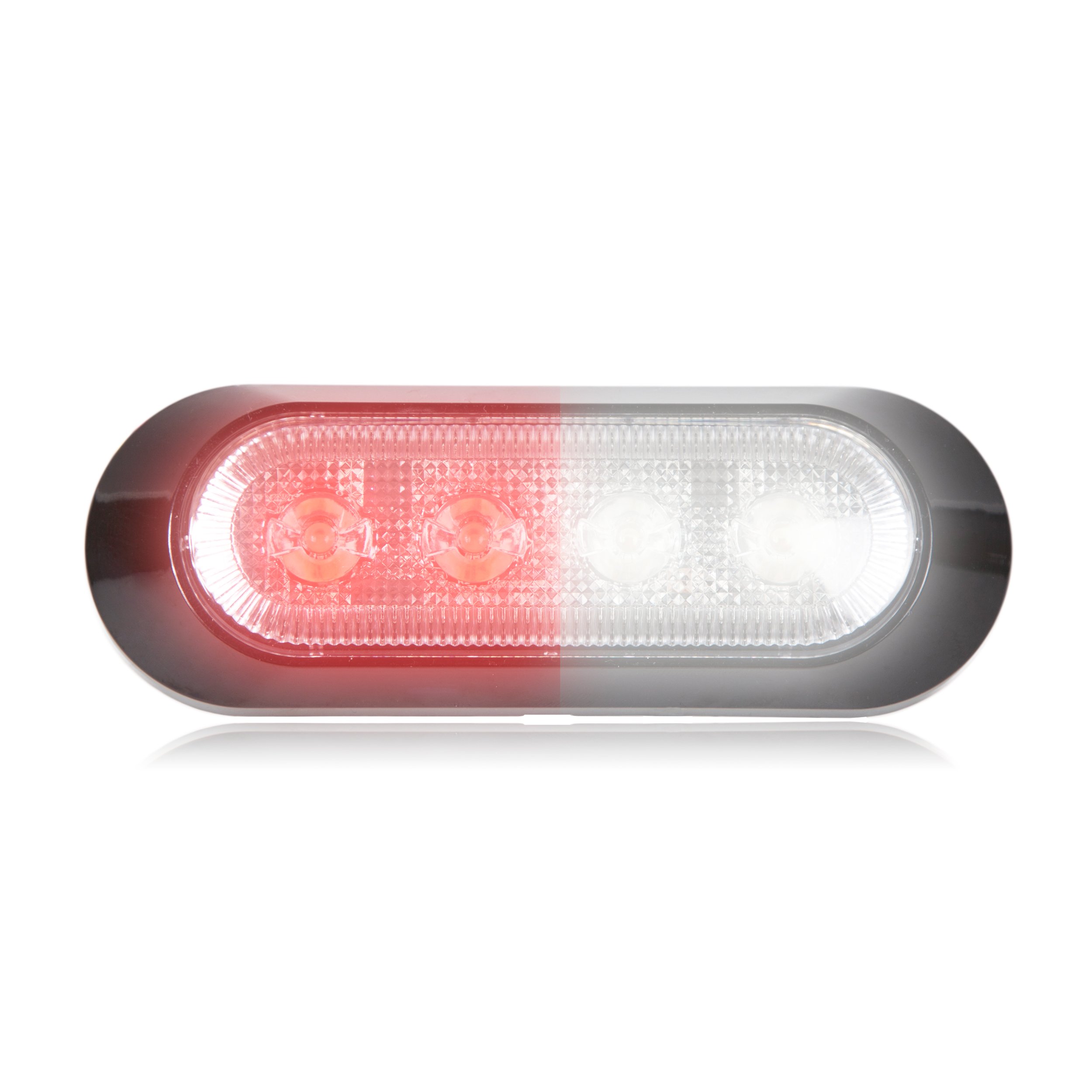 Maxxima M20384RWCL 4 LED Red/White Ultra Thin 0.9" Warning Strobe Light