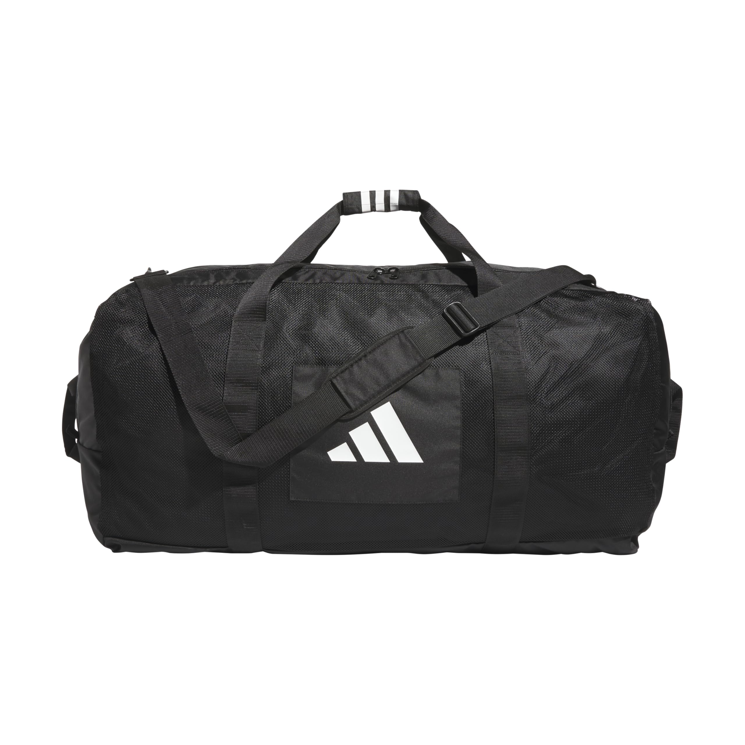adidas Team Carry XL Duffel Bag, Black/White/2, One Size