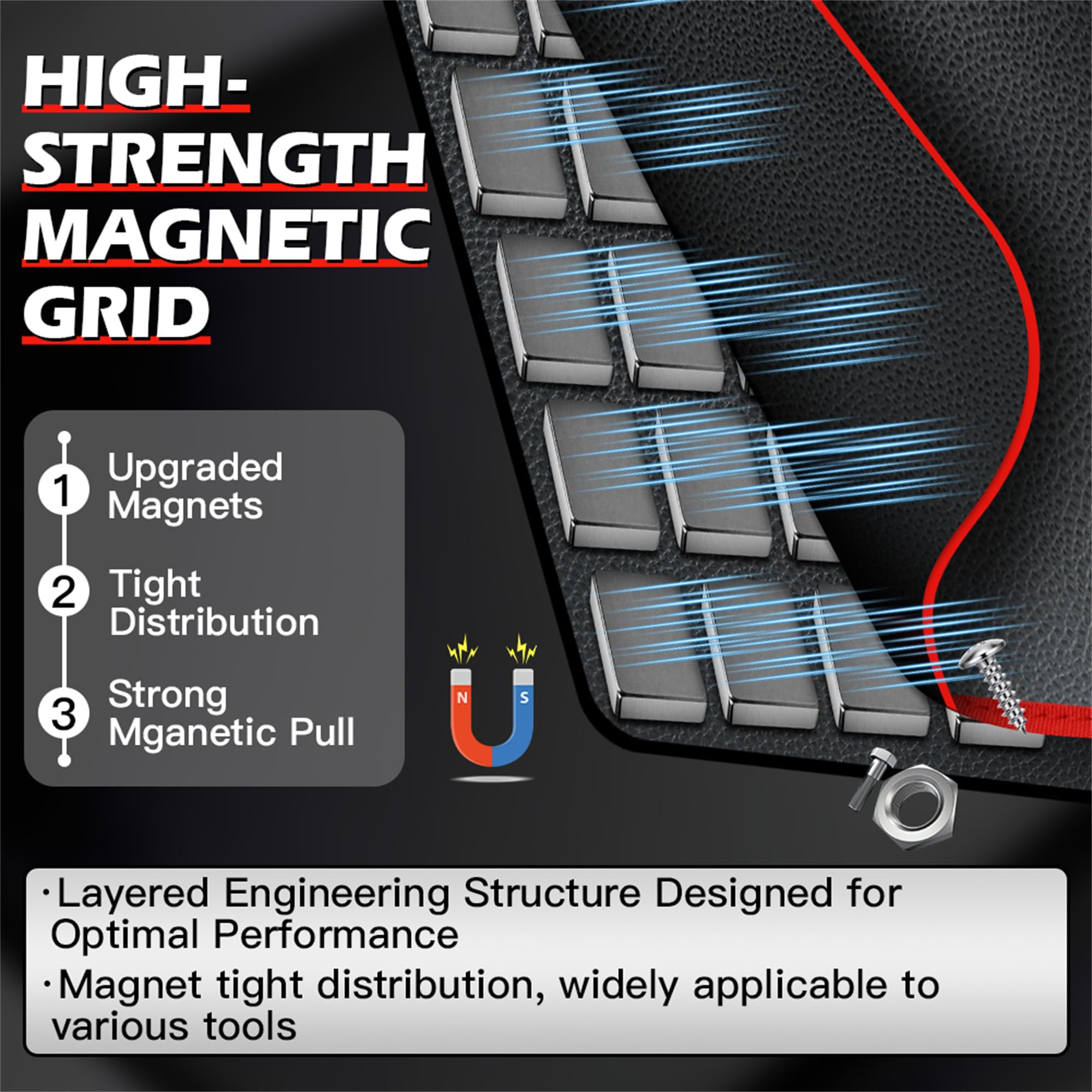 Magnetic Tool Mat Set - Keep Tools Organized -7
