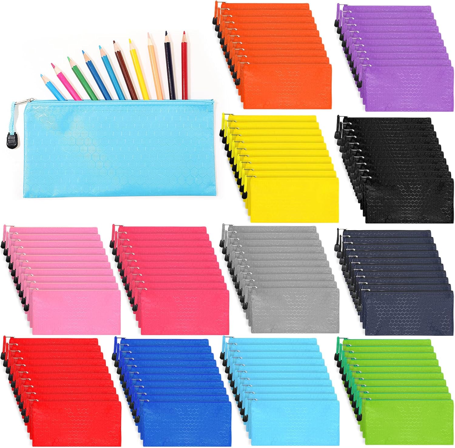 Fuutreo 120 Pack Pencil Pouch Small Pencil Bags Pen Pencil