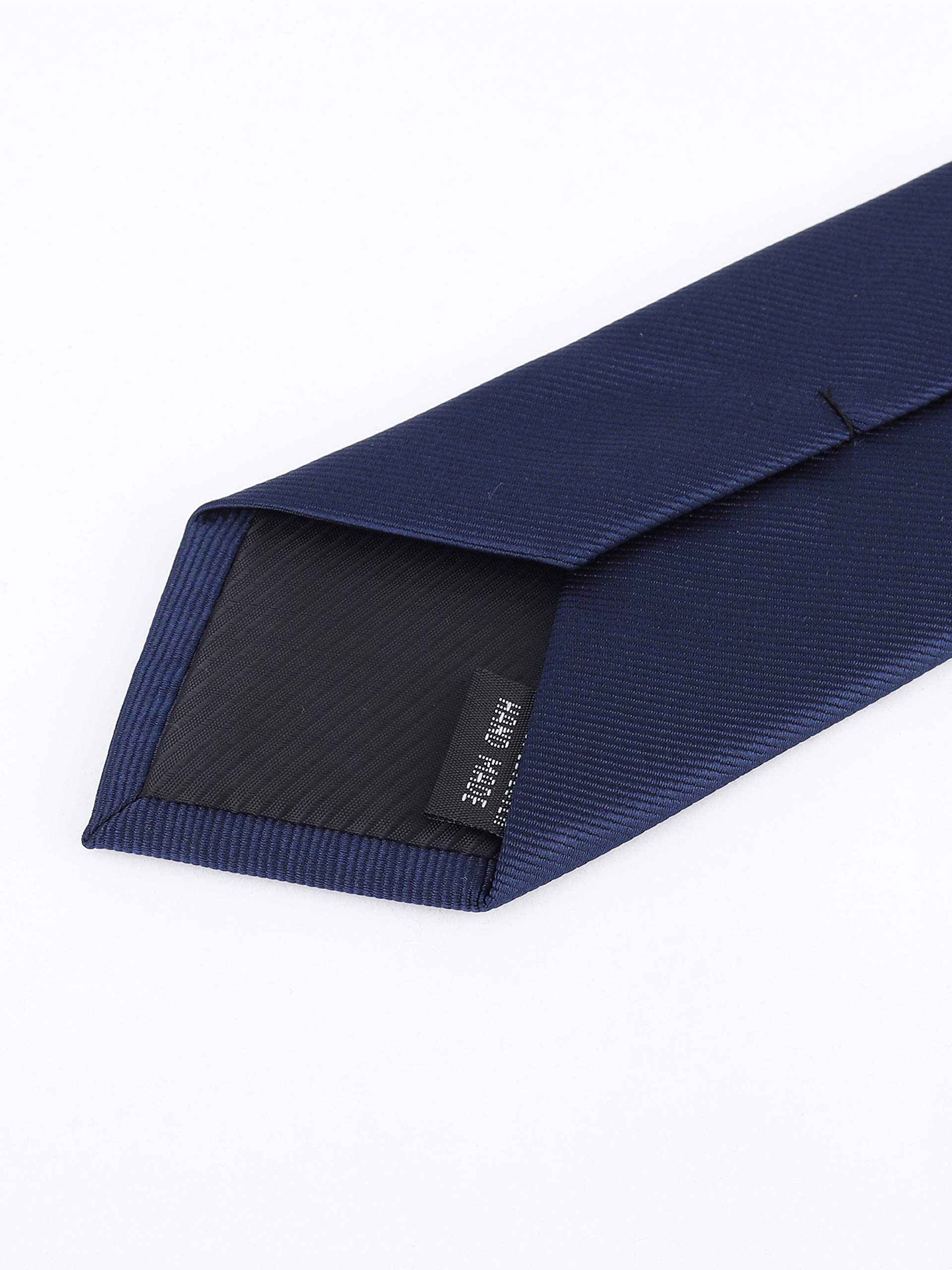 Hombre Corbata Estrecha 6cm con Cremallera Pre-atado Corbata Seguridad Casual Business Longitud 48cm - Liso