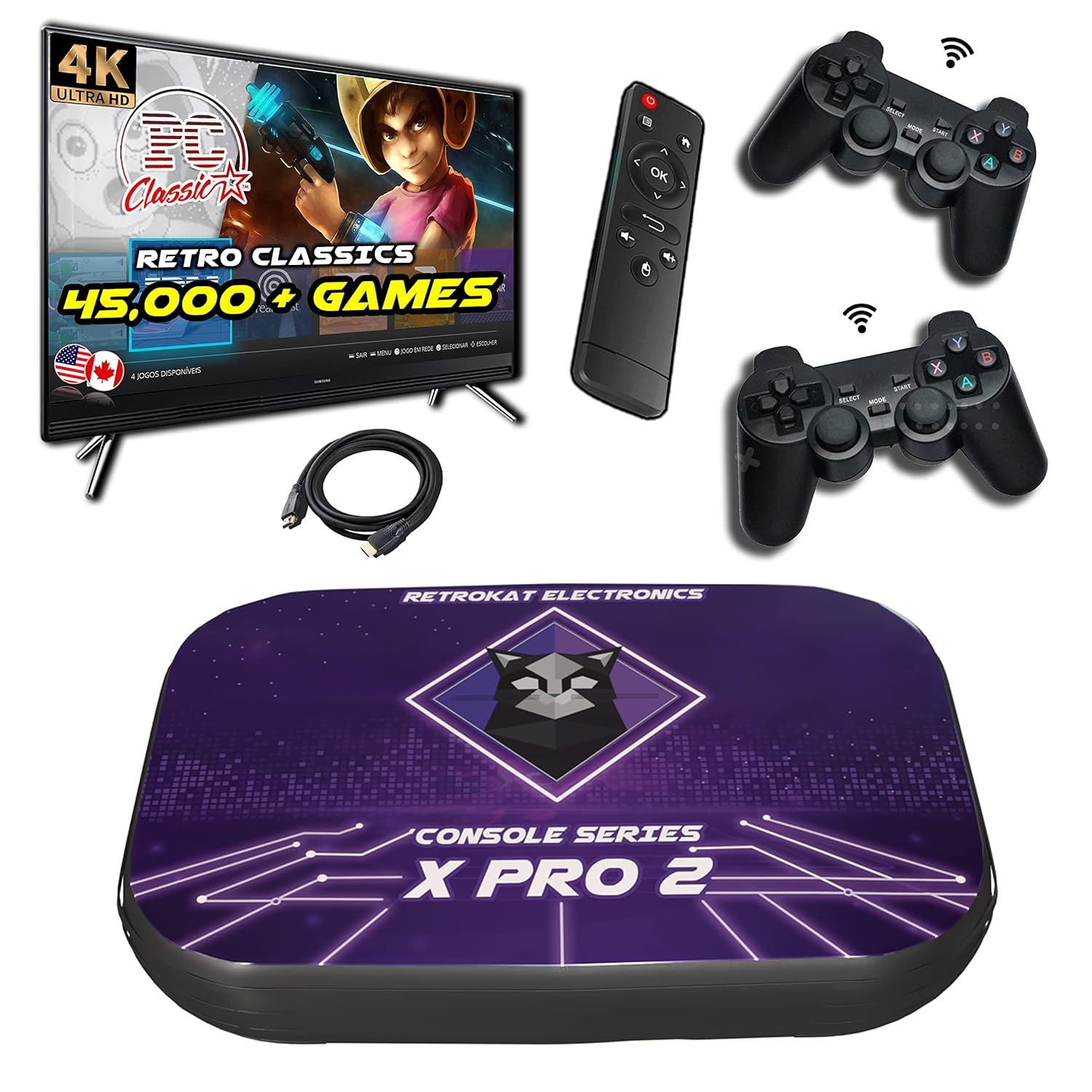 Retro Game Console for 4K/8K HD Resolution Supports 4