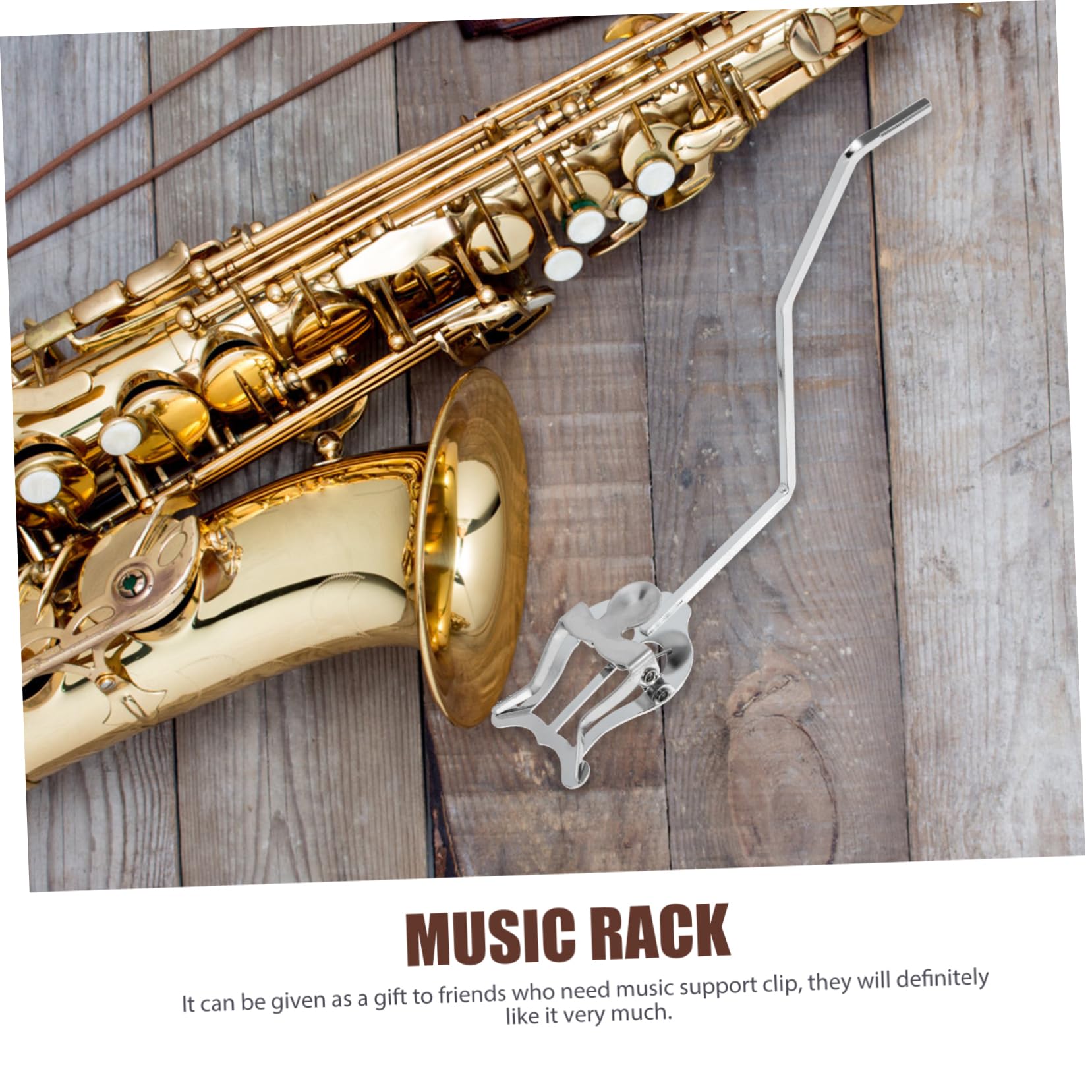 NULYLU 4pcs Music Stand for Saxophone Clamp-on Lyre for French Horn Music Clip Trumpet Accessories