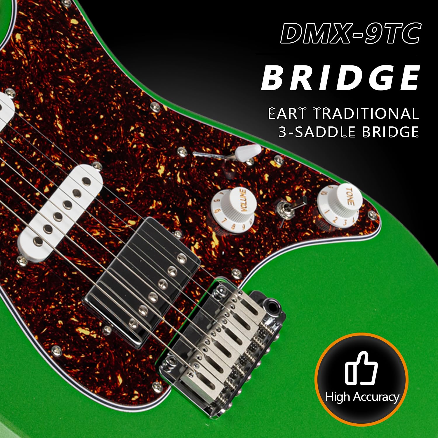 Amazon.com: EART 6 String Electric Guitars DMX-9TC Red Tortoise