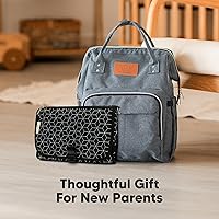 Vista 9 de KeaBabies Cambiador portátil de pañales - Gran cambiador de bebé impermeable, cambiador de pañales compacto para viajes, bolsillos funcionales que