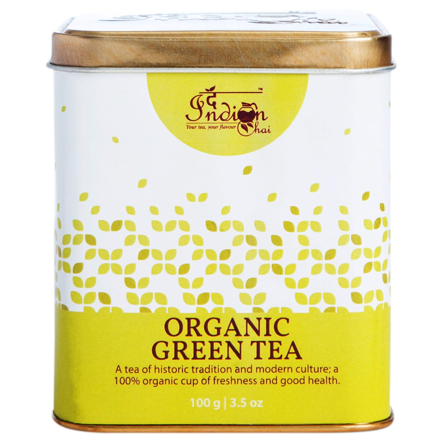 The Indian Chai Organic Green Tea 100g, Infused with Nature's