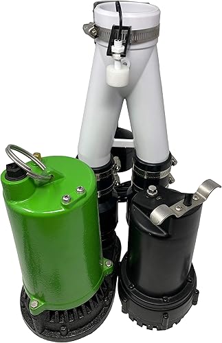 Miniatura 2 de PumpSpy PS2000C SmartPump combinación premontada con conexión Wi-Fi, bomba de sumidero primaria de 12 HP y bomba de sumidero de reserva de batería