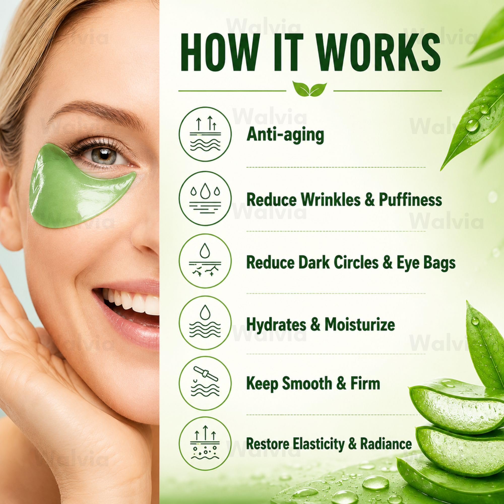 Under Eye Serum Patches (60 Pcs) - Anti Wrinkle Eye Serum Patch| Treats Dark Circles, Fine Lines And Wrinkles | Enriched With Aloe Vera Extract | Eye Patches for Women Under Eye Mask 1