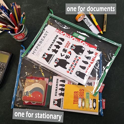 Miniatura 5 de Rough Enough Important - Organizador de archivos de plástico para documentos, carpeta transparente para tamaño A4, carta, tamaño legal, suministros