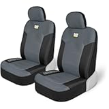 MeshFlex Automotive Seat Covers for Cars Trucks and SUVs – Gray Car Seat Covers for Front Seats&comma; Truck Seat Protectors with Comfortable Mesh Back&comma; Set of 2