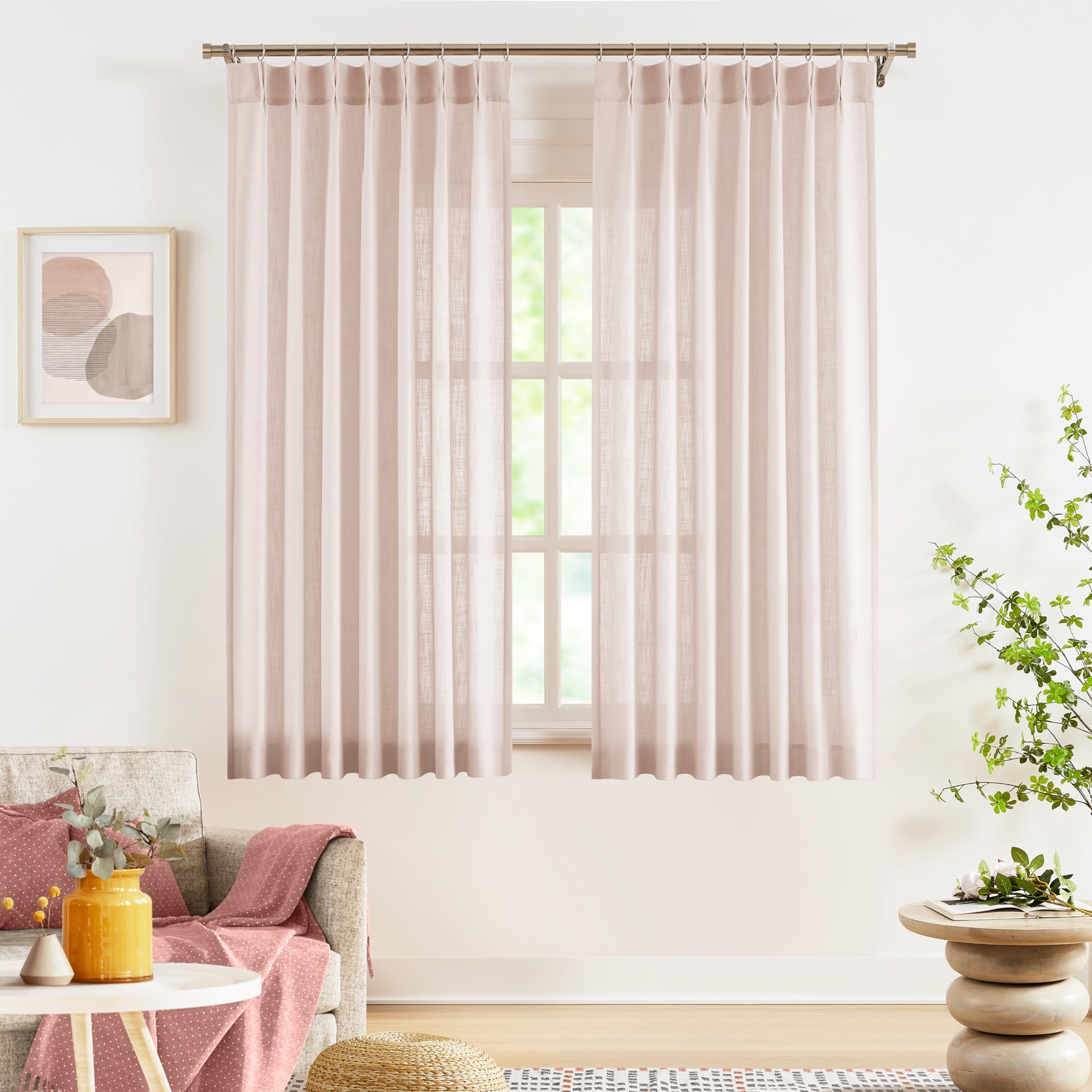 Amazon.com: WEST LAKE Short Pink Bailey Pinch Pleated Window