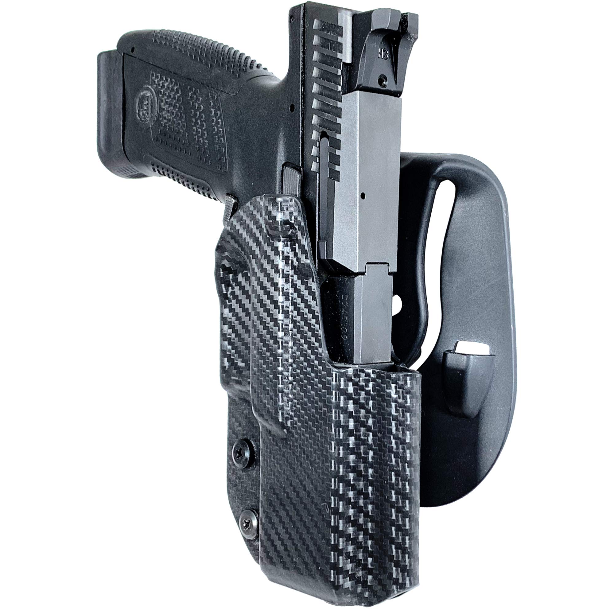 Black Scorpion Outdoor Gear OWB Kydex Paddle Holster fits CZ P-10 C | Outside The Waistband Concealed Carry Holster