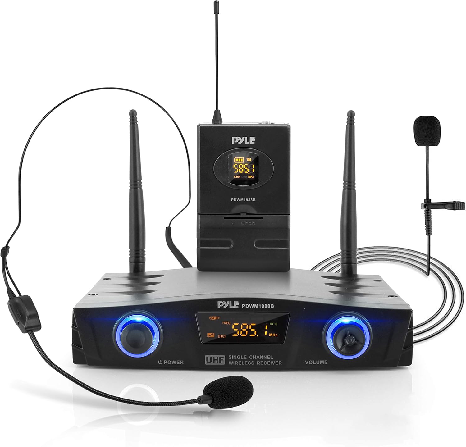 Compact UHF Pro Wireless Microphone System with Headset and Lavalier