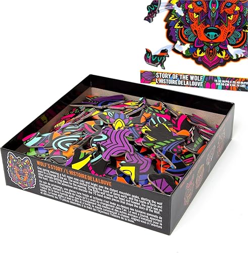 Miniatura 4 de Hidden Shapes - Rompecabezas para adultos - 300 piezas - Dibujado a mano - 75 formas ocultas únicas - Gran regalo para mamá, papá, adolescentes,