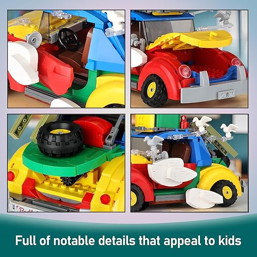 Miniatura 5 de AoHu Ideas Beetle - Juego de juguetes de construcción de automóviles con globos, proyectos STEM para niños de 8 a 12 años, un regalo divertido para