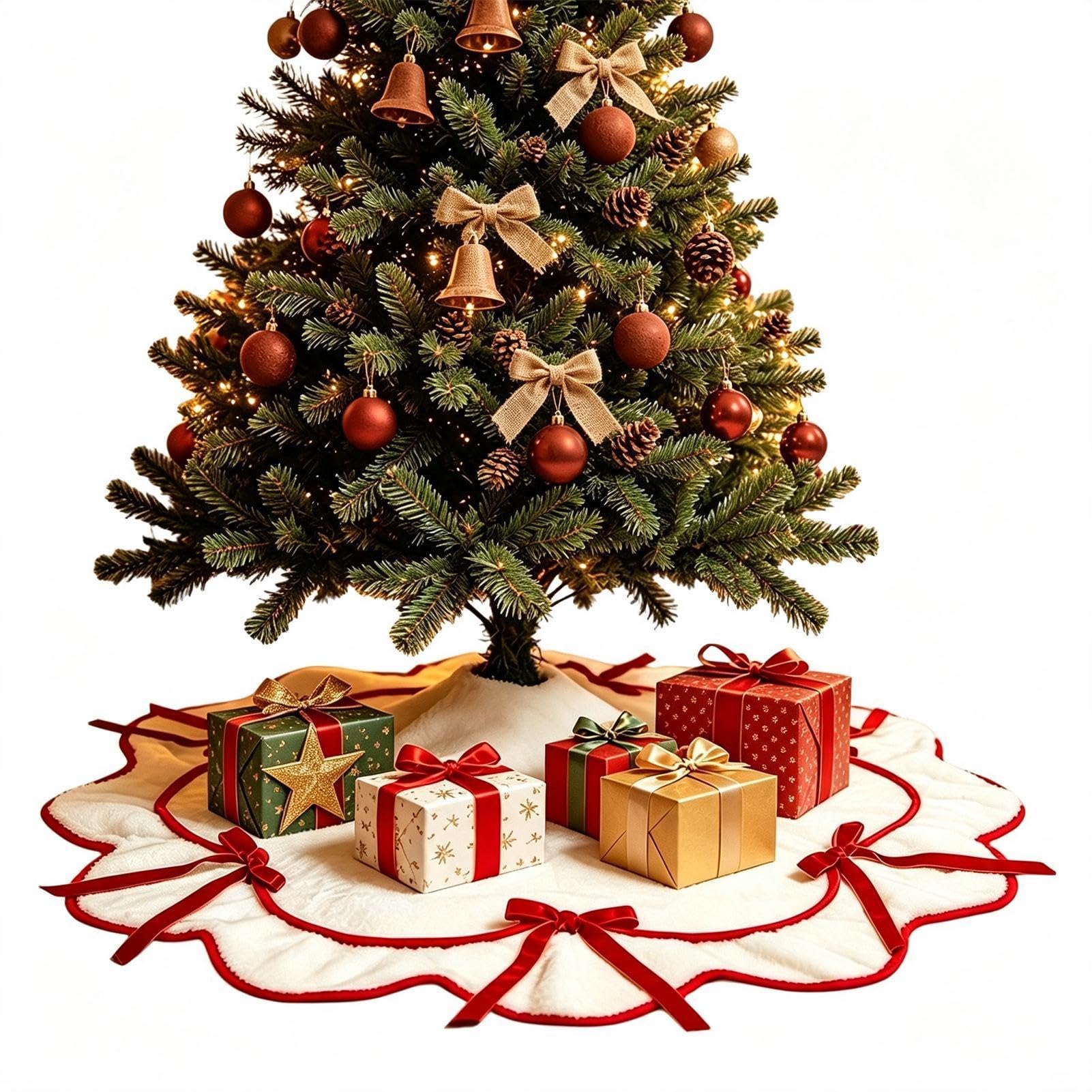 Sottogonna Per Albero Di Natale Tappeto Gonna Antiscivolo Morbido Con