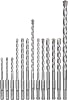 kwb SDS-Plus hammer drill set, 12-piece stone and concrete drill set, in plastic bag