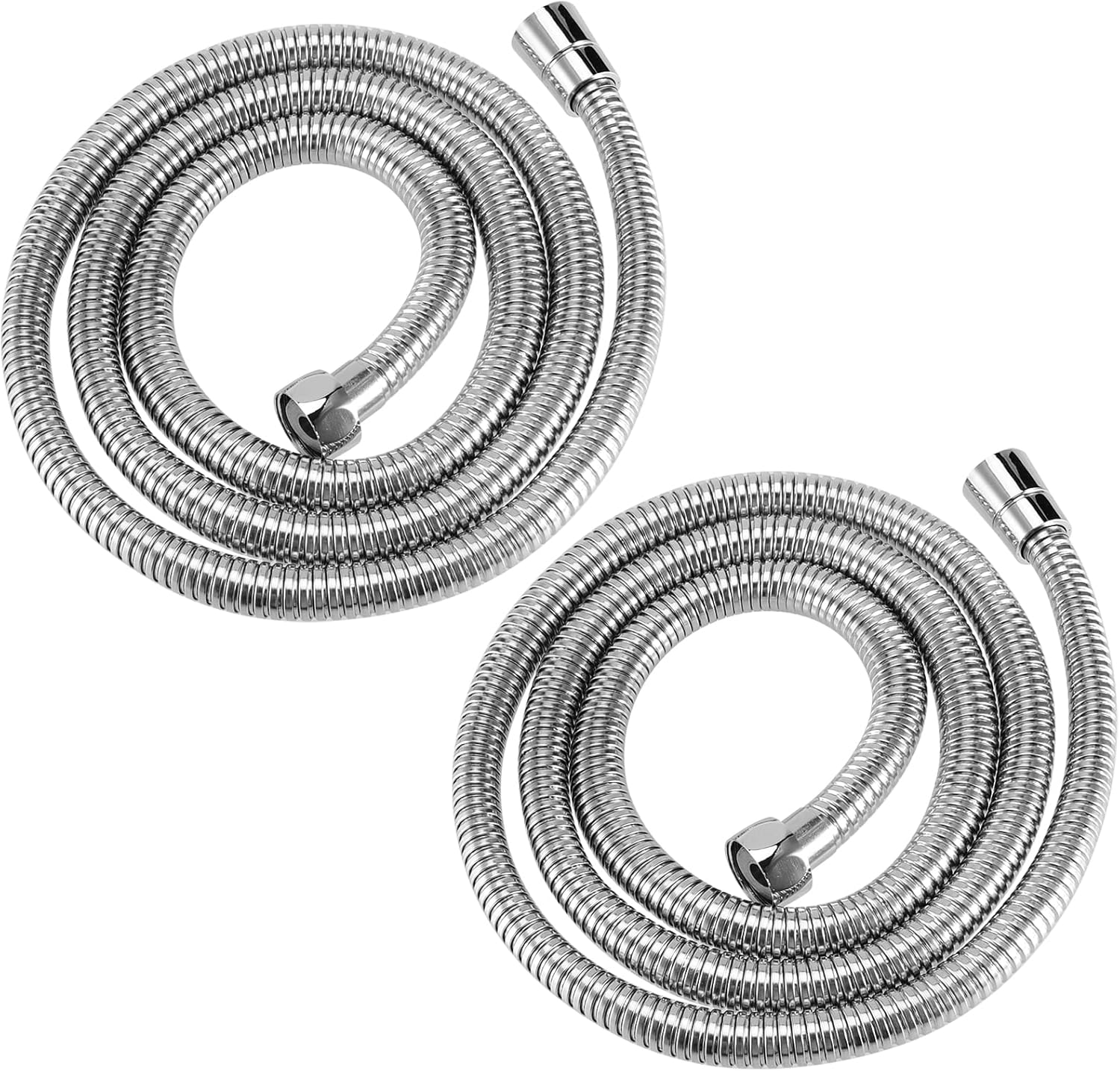 KEILEOHO 2 PCS 1.5m Universal Shower Hose, Shower Head and Hose with 2