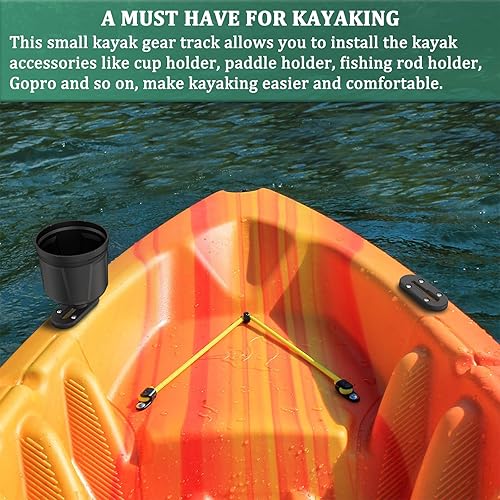 Miniatura 4 de Pista de kayak, pista de perfil bajo para kayak, riel de kayak, pista de montaje de accesorios de kayak, pista de engranajes de kayak para soporte