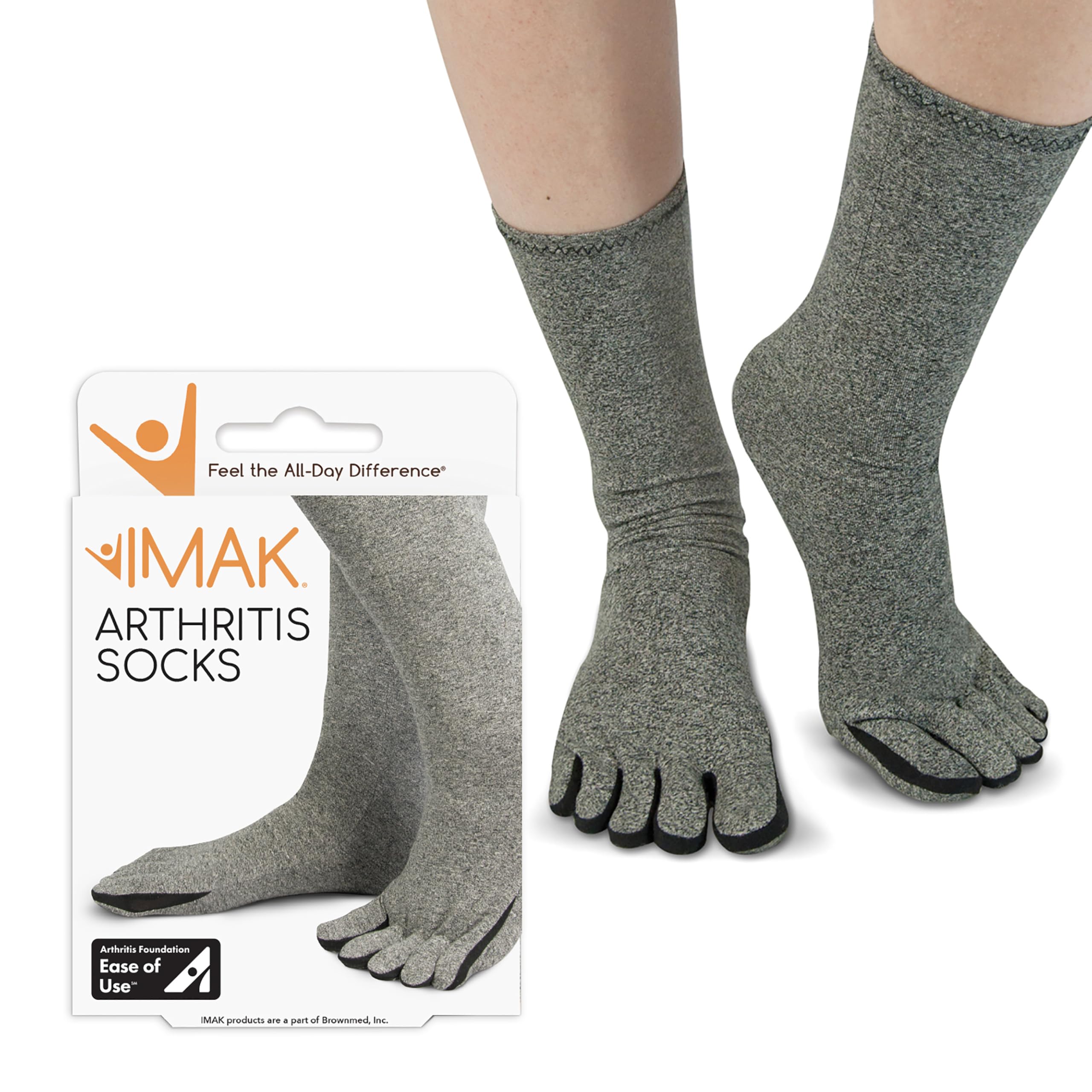 IMAK Compression Arthritis Socks - Comfortable Compression Socks for Men & Women - Arthritis & Circulation Support Socks - Medium