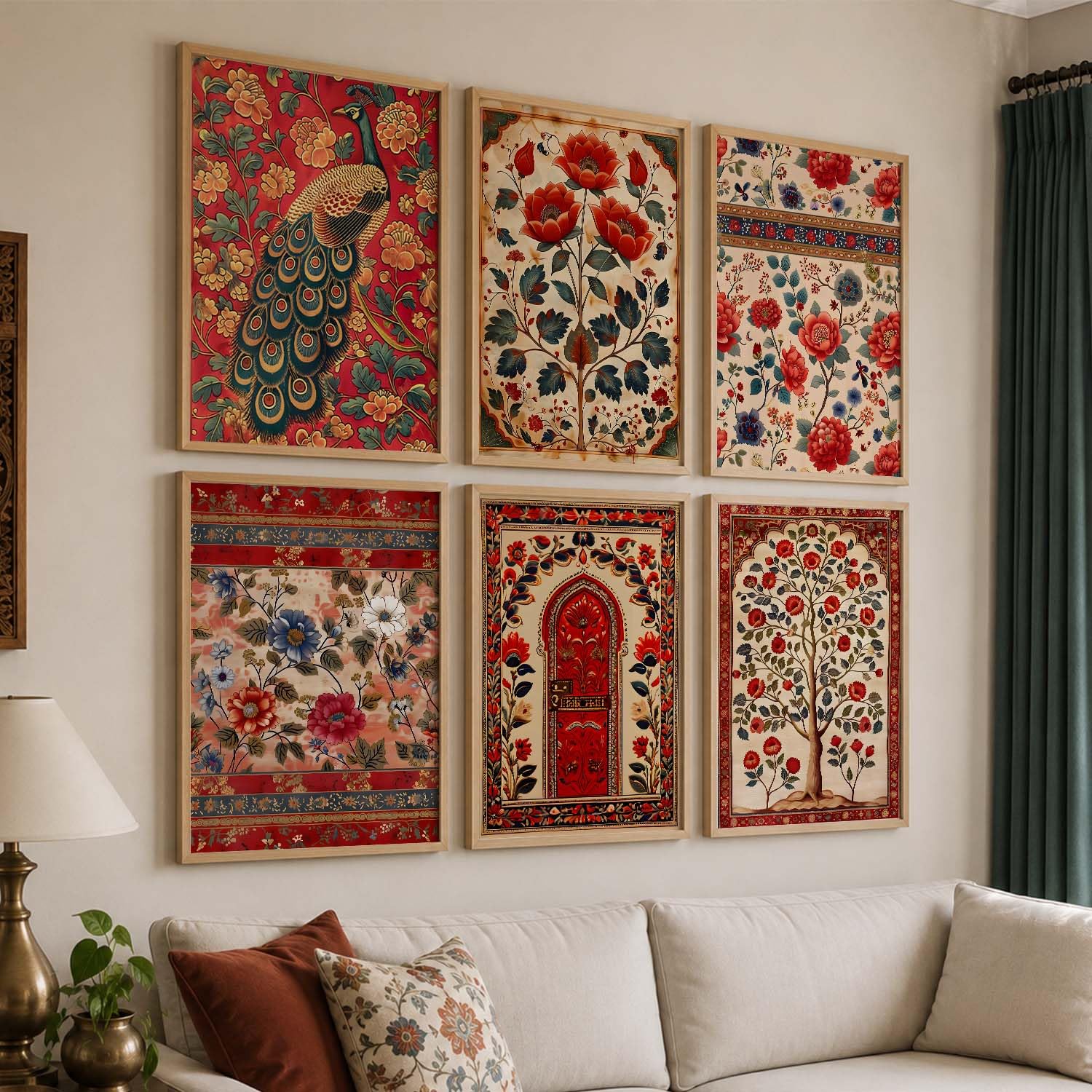 Madhubani Wall Art Set - Indian Pichwai Paintings -4