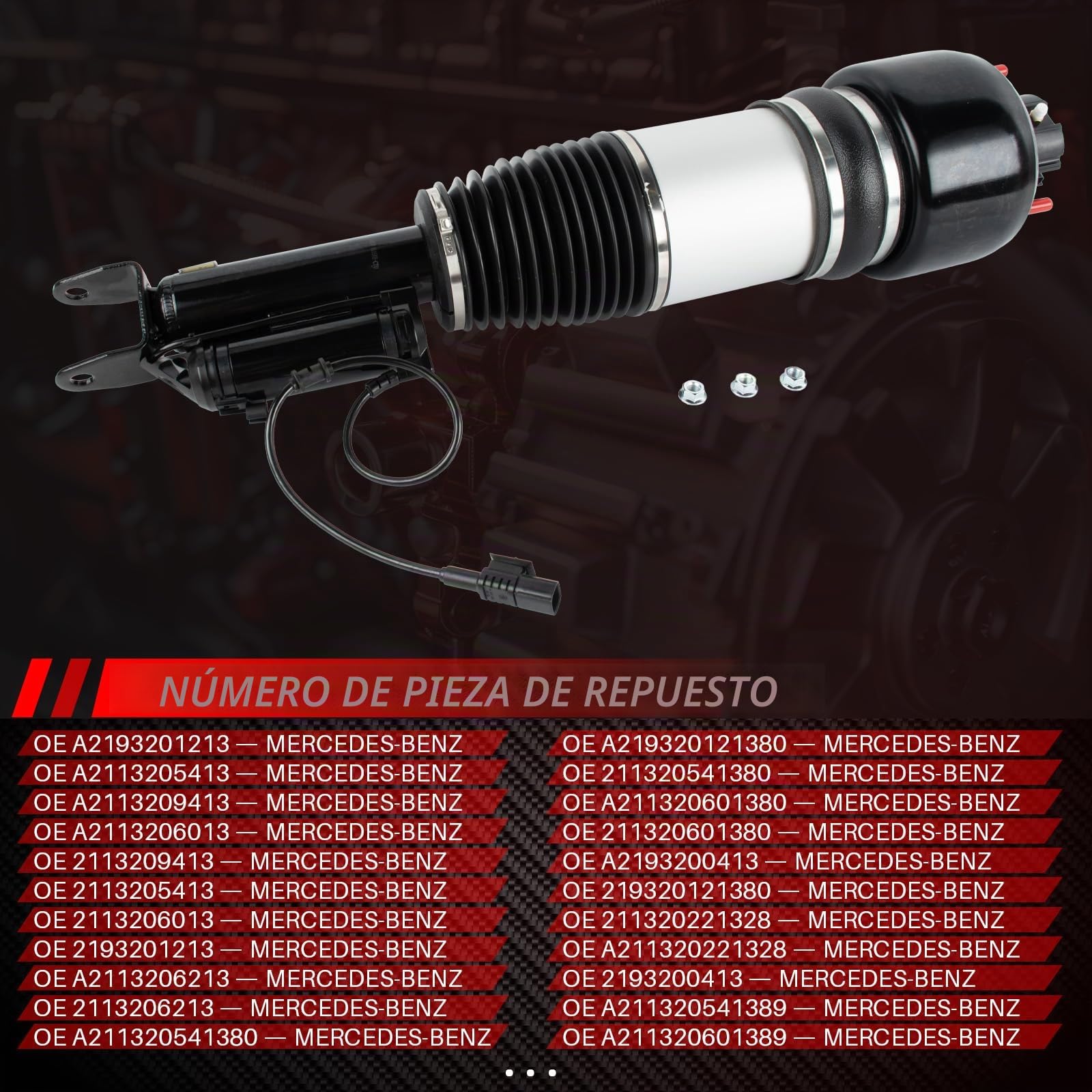 Amortiguador de suspensión neumática delantero derecho con ADS reemplazo para Mer ce-des Clase E W211 C217 S211 Clase CLS W219 Accesorios de coche Parte # 2193201213 2113205413 2113206013 2113209413
