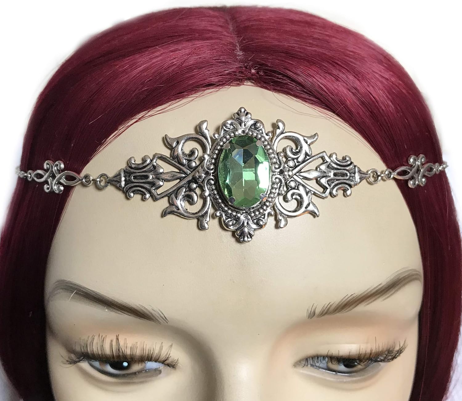 Silver Celtic Elven Queen Circlet Headpiece Headdress Crown Tiara Bridal Wedding Renaissance Medieval Halloween