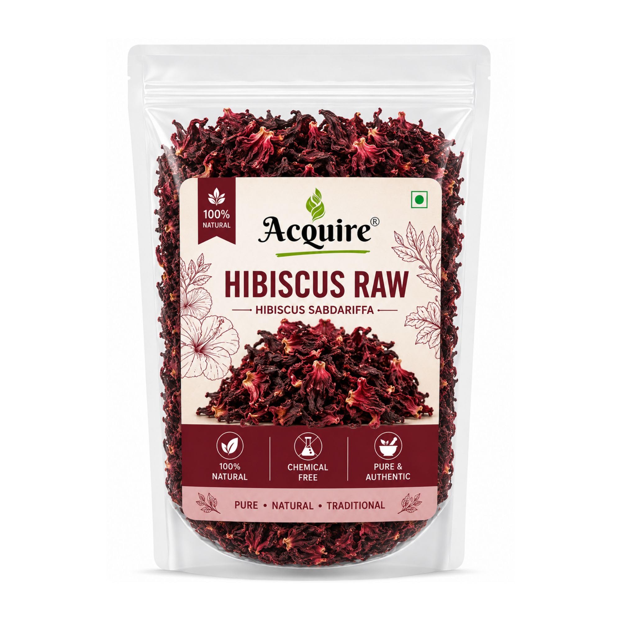 ACQUIRE Organic Raw Hibiscus 100g Dry Hibiscus Flower Rosa-Sinensis for Hair Care & Face Pack Gudhal Ka Phool for Hair Growth, Skin Care Pure Raw Form Conditioner-image-32