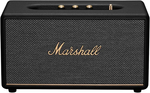 Marshall Stanmore III Bluetooth Home Speaker - Loud Stereo Sound with Bass and Treble Controls | Plug-in Powered | Record Player Compatible | RCA and 3.5 mm Aux Inputs - Black