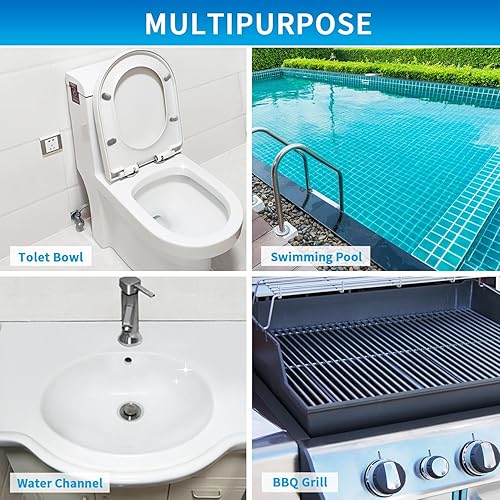 Miniatura 5 de 4TH Piedra pómez para limpieza de inodoros con asa, elimina poderosamente las manchas, anillos de agua dura, acumulación de calcio, hierro y óxido,