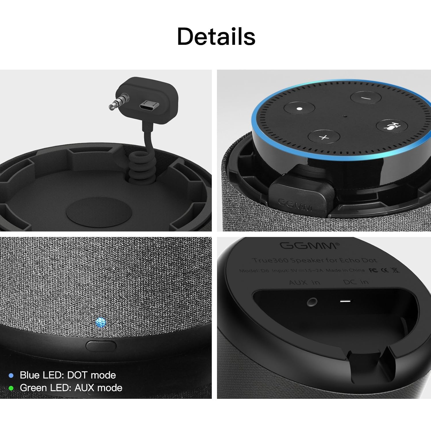 GGMM D6 Speaker Details and LED Indicators