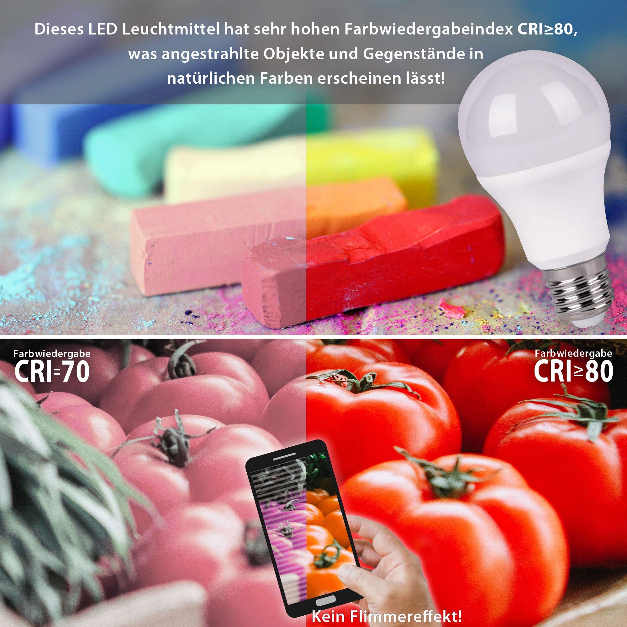 Maxkomfort LED Glühbirne Ersetzt 100W | 10er SET A60 Leuchtmittel 14 Watt 1150 Lumen 3000 Kelvin warmweiß | Leuchtmittel Lampe Keramik
