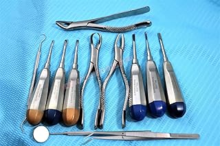 New German 12 PCS Dental Elevators and Dental EXTRACTING Forceps Dental Surgery