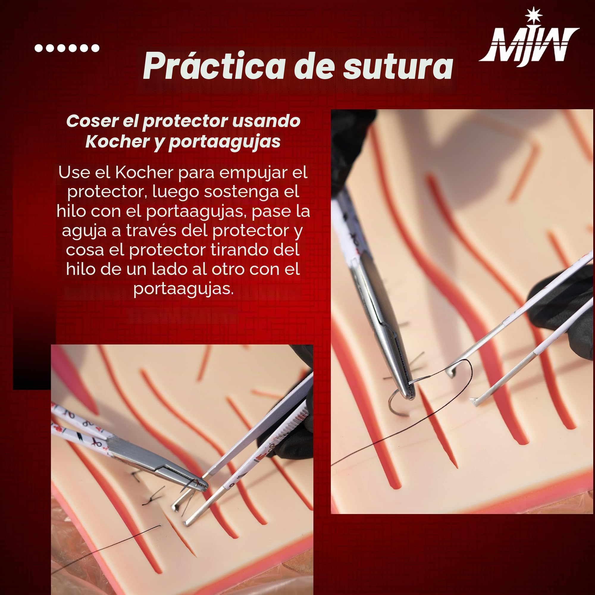 Kit de sutura de odontología e implantes en Dientes de Goma Blanda, Color Rosa, Modelo de sutura de periodontitis y Modelo de sutura de Dientes y encías, para Uso de práctica y Entrenamiento