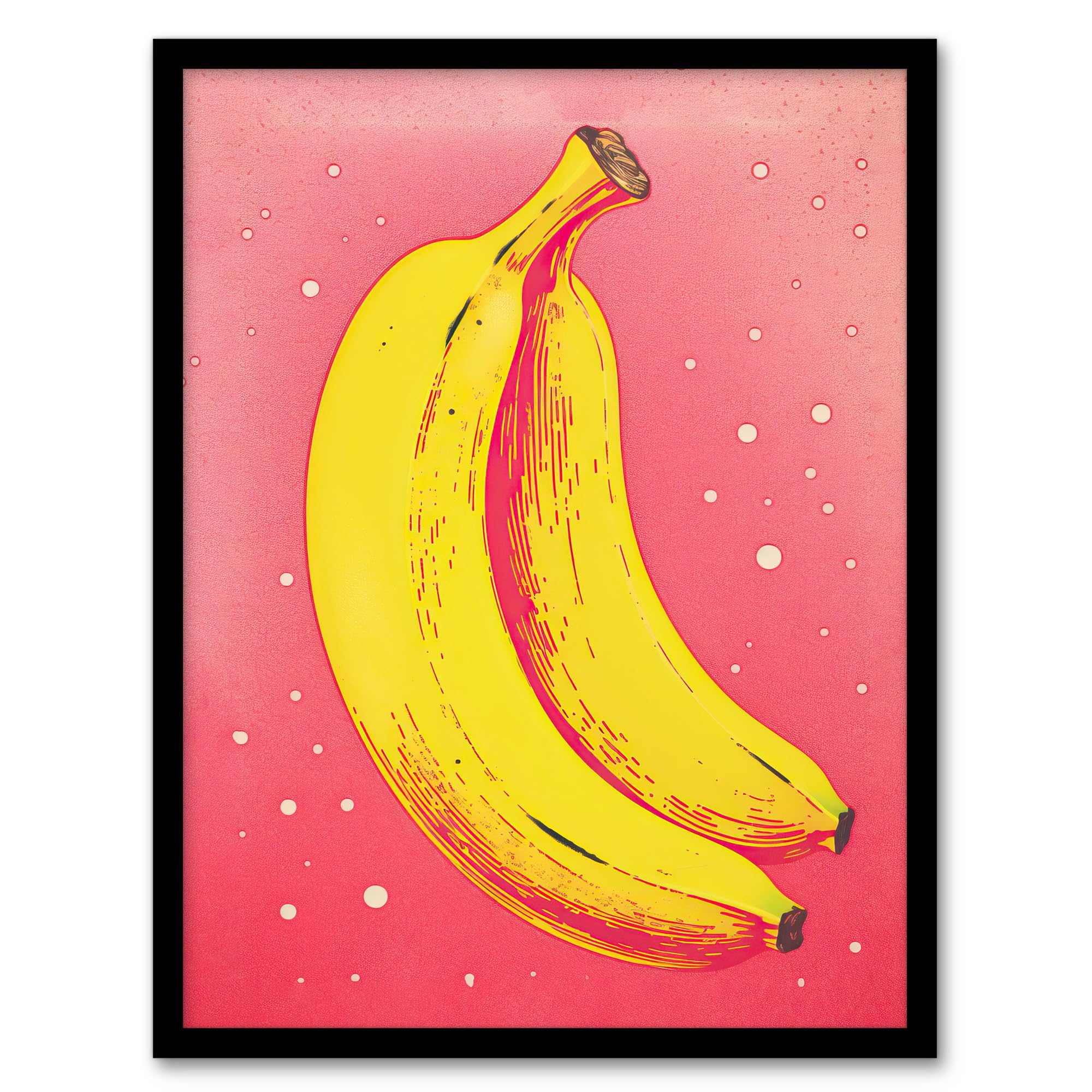Artery8 Simple Banana Minimal Kitchen Art Print Minimalist Interior Decor Artwork Framed Wall Art Print A4
