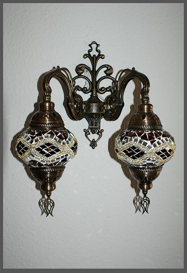 Samarkand - Lights Dubbele glazen wandlamp mozaïeklamp mozaïek wandlamp Oosterse lamp wandlamp M Samarkand-Lights photo 3