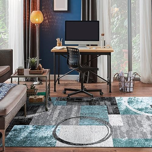 Miniatura 8 de Alfombra de interior suave con diseño abstracto contemporáneo