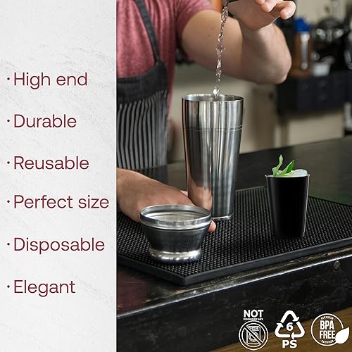 Miniatura 2 de Smarty Had A Party Vasos negros de 12 onzas, paquete de 240 vasos desechables para cócteles, café helado y bebidas de fiesta