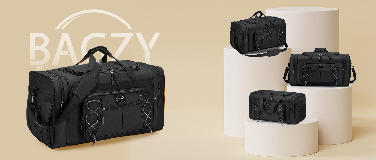 BAGZY 70L Borsone da Viaggio Grande Borsone Palestra Bagaglio a Mano 400D  Oxford Impermeabile Valigia Pieghevole Borsone Weekend per  All'aperto/Campeggio/Fitness/Trasloco (Tutto Nero) : Amazon.it: Moda