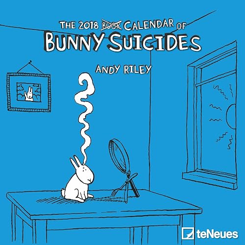 2018 Bunny Suicides Mini Grid Calendar - teNeues Humour Calendar - 17.5 x 17.5 cm