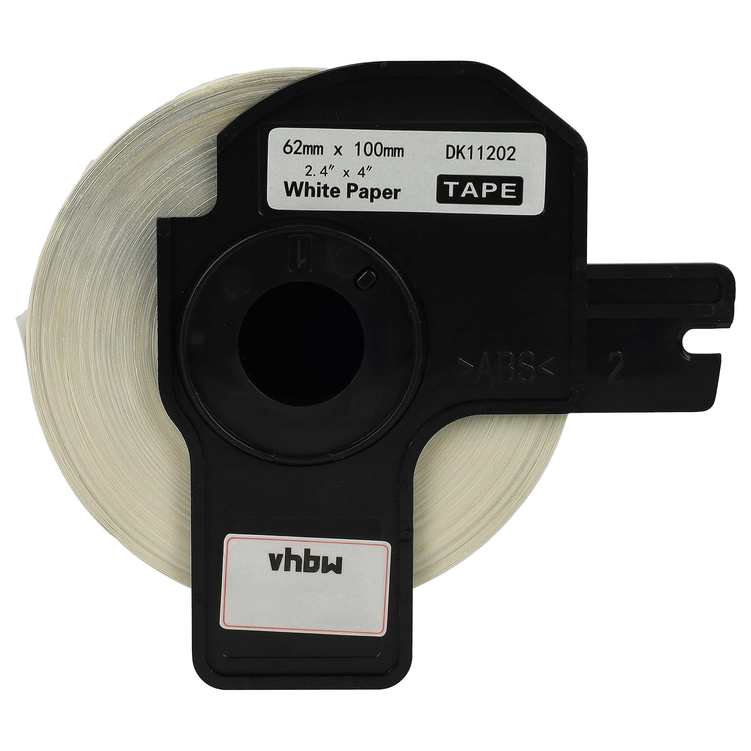 vhbw 10x rolka etykiet + uchwyt 62 mm x 100 mm (300 etykiet) kompatybilny z białą etykietką Brother PT QL720NW
