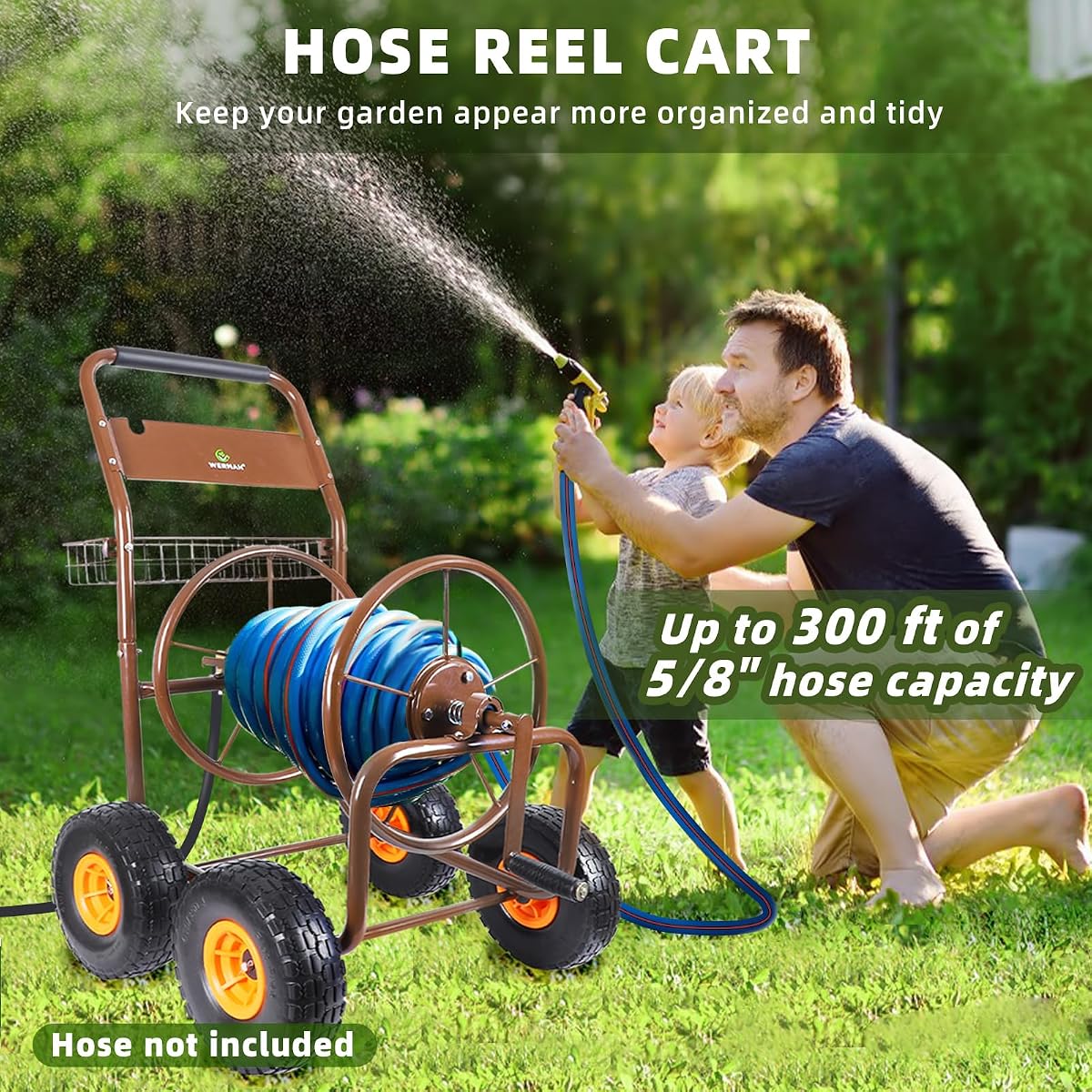 Eley Four Wheel Garden Hose Wagon view 2