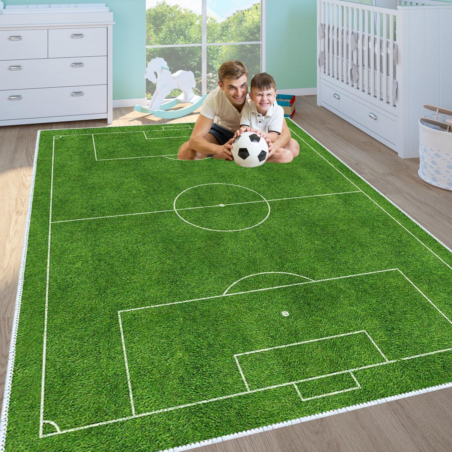 Alfombra con Mapa de Juego de interacción Padres-Hijos, Alfombra de Coche Infantil, Alfombra de Juego Infantil 3D con Pista de Carreras, Antideslizante, para habitación