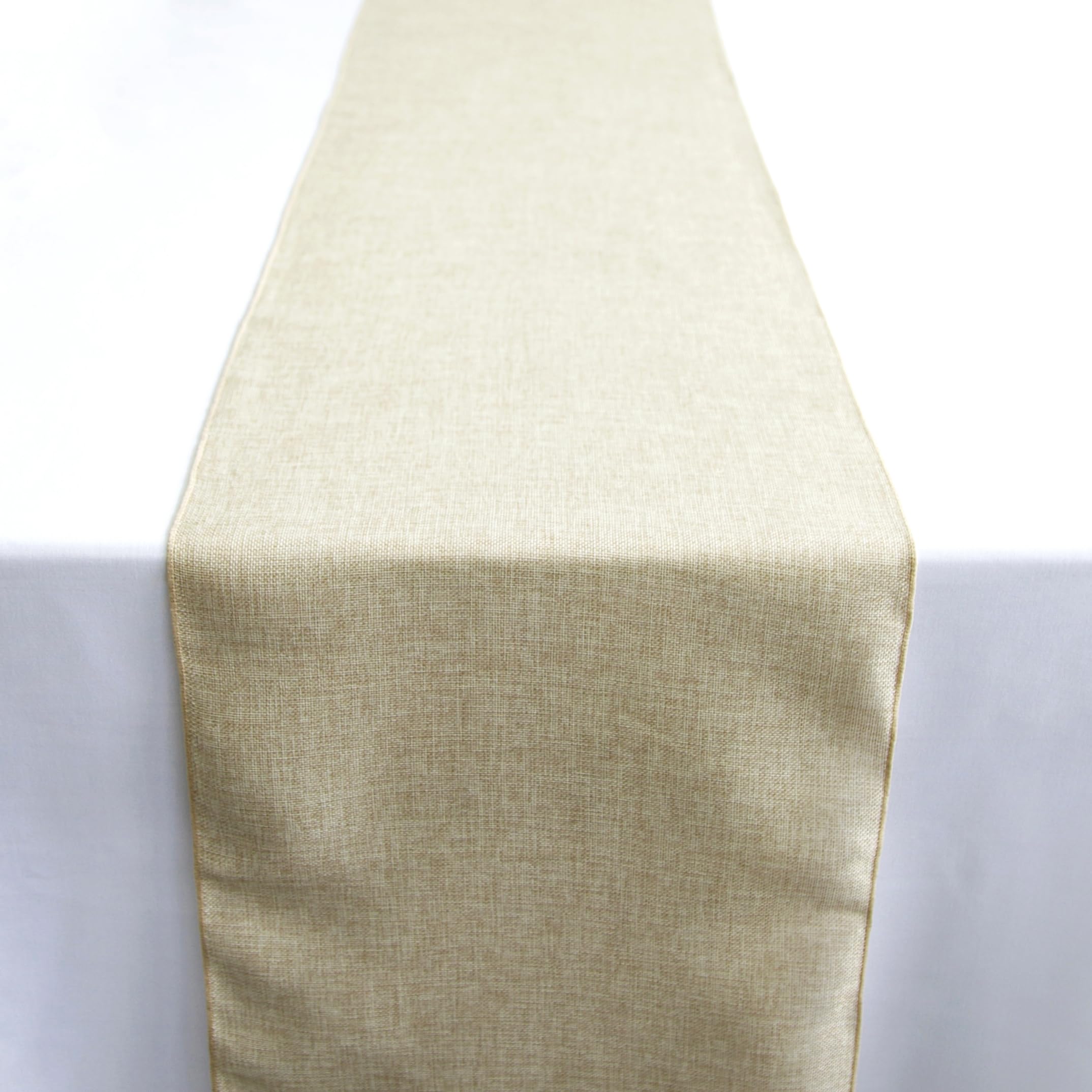 Linen Burlap Sashes and Matching Table Runners 3 Colours Wedding Chairs Events (Table Runner - Natural)