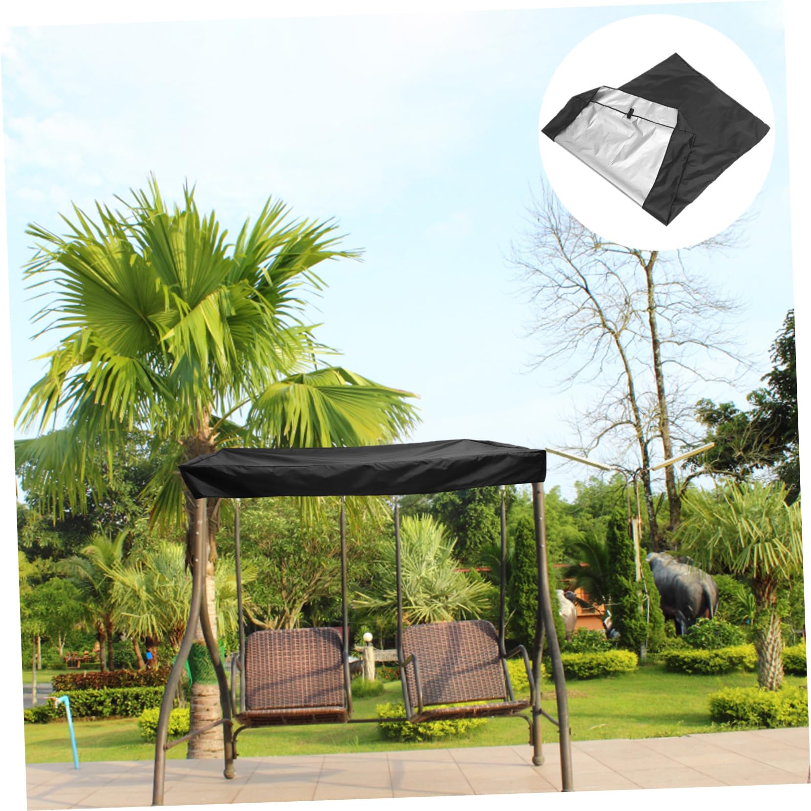 Kisangel Housse Pour Balancelle De Jardin Protection Mobilier Extérieur Housse Balancelle Patio Imperméable Et Résistante Aux Intempéries