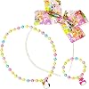 LUV HER Squishmallow Cute Hair Headband Jewelry Set for Little Girls - 3Pcs Toddler Dress Up Kit - 1 Kids Headband With Bow - Necklace - Bracelet | Girl Birthday Gift - Ages 8