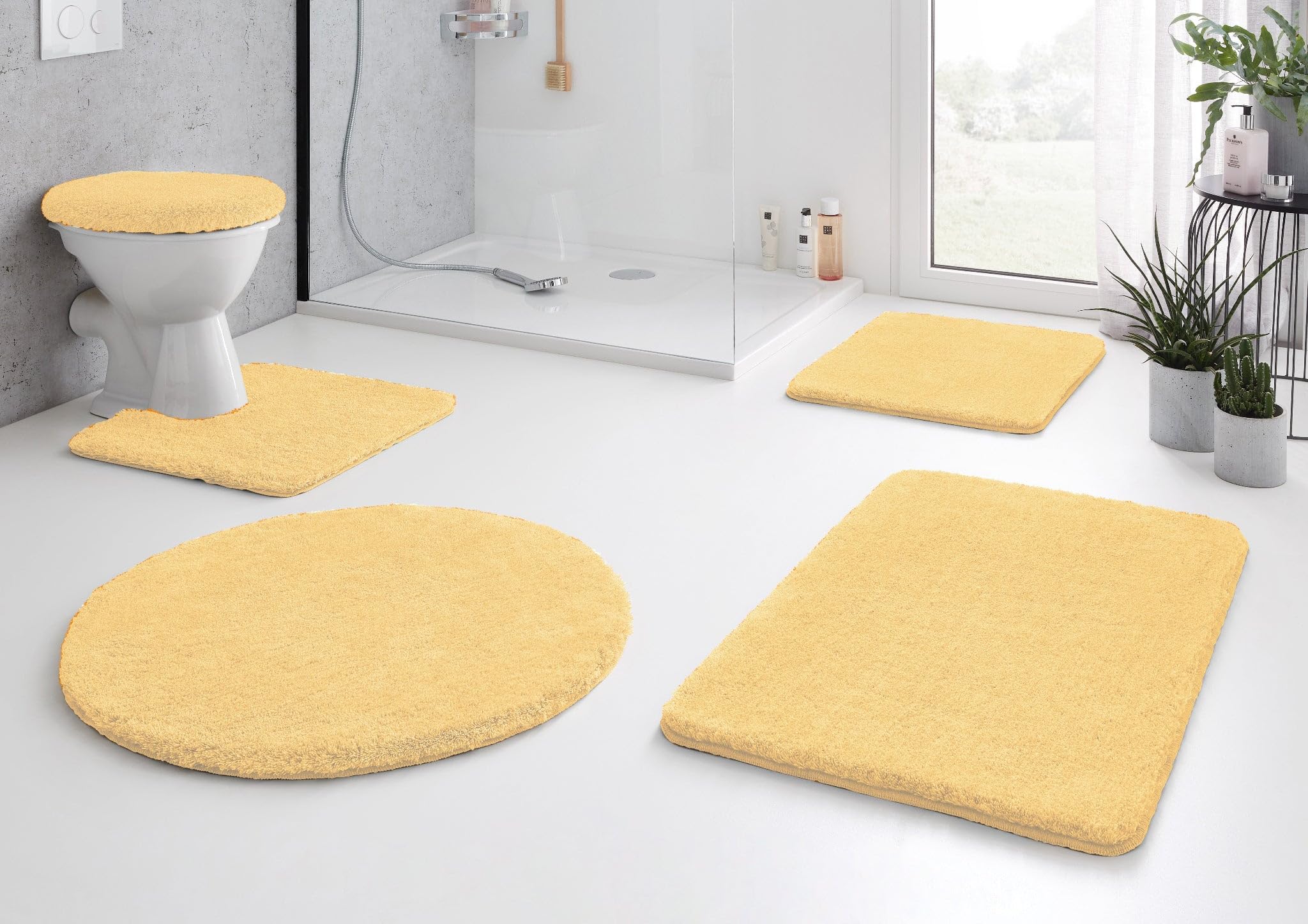Kleine Wolke Badteppich Relax Mimose 100 cm rund