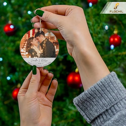 Miniatura 30 de FLOCHIL Adorno familiar personalizado para árbol de Navidad, adorno de Navidad familiar personalizado con foto de nombre, familia de 3, 4, 5 adornos