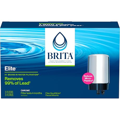 Vista 15 de Brita Sistema de filtro de agua para montaje en grifo, cromo, filtración sin espera, fácil instalación, filtro de agua multiusos para cocinas, baños